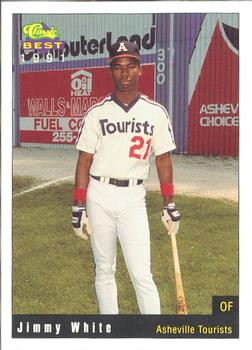 1991 Classic Best Asheville Tourists #25 Jimmy White Front