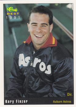 1991 Classic Best Auburn Astros #27 Kory Finzer Front