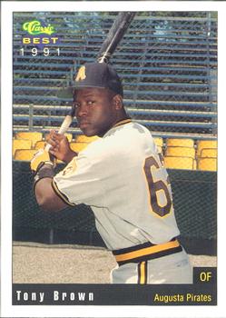 1991 Classic Best Augusta Pirates #23 Tony Brown Front