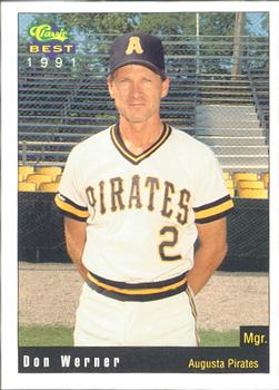 1991 Classic Best Augusta Pirates #30 Don Werner Front