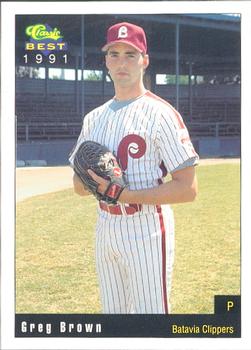 1991 Classic Best Batavia Clippers #24 Greg Brown Front
