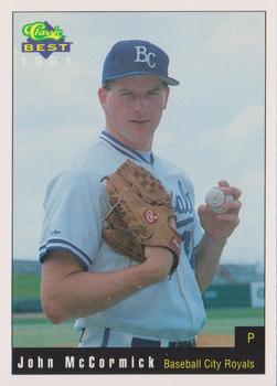 1991 Classic Best Baseball City Royals #10 John McCormick Front
