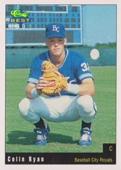 1991 Classic Best Baseball City Royals #15 Colin Ryan Front