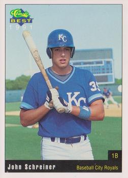 1991 Classic Best Baseball City Royals #21 John Schreiner Front
