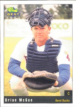 1991 Classic Best Bend Bucks #22 Brian McGee Front