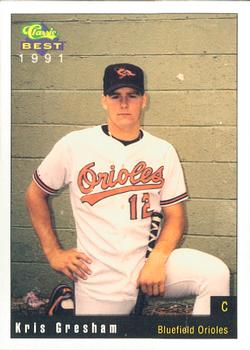 1991 Classic Best Bluefield Orioles #1 Kris Gresham Front