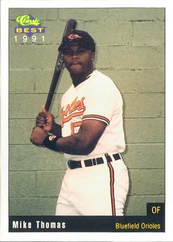 1991 Classic Best Bluefield Orioles #5 Mike Thomas Front