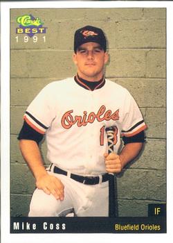 1991 Classic Best Bluefield Orioles #10 Mike Coss Front