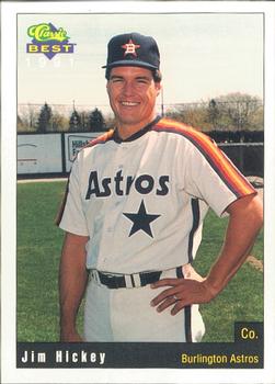 1991 Classic Best Burlington Astros #26 Jim Hickey Front