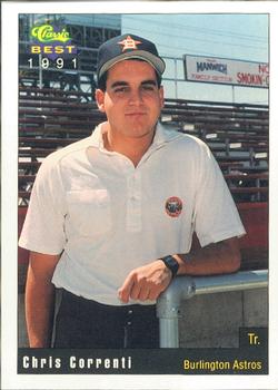 1991 Classic Best Burlington Astros #28 Chris Correnti Front