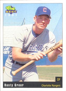 1991 Classic Best Charlotte Rangers #21 Rusty Greer Front
