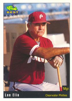 1991 Classic Best Clearwater Phillies #18 Lee Elia Front