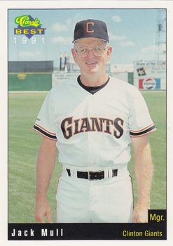 1991 Classic Best Clinton Giants #26 Jack Mull Front