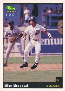 1991 Classic Best Durham Bulls #13 Mike Mordecai Front