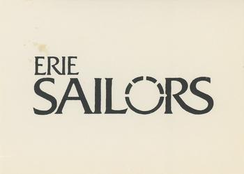 1991 Classic Best Erie Sailors #NNO Team Logo Header Back