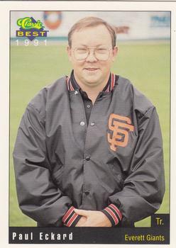 1991 Classic Best Everett Giants #29 Paul Eckard Front