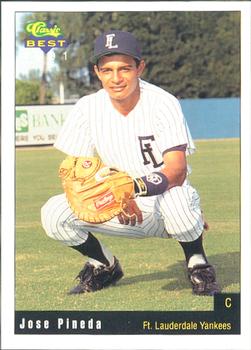 1991 Classic Best Ft. Lauderdale Yankees #17 Jose Pineda Front