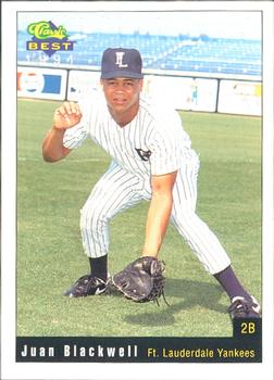 1991 Classic Best Ft. Lauderdale Yankees #19 Juan Blackwell Front