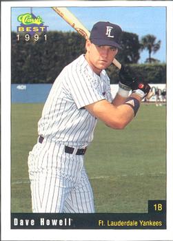 1991 Classic Best Ft. Lauderdale Yankees #20 Dave Howell Front