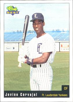 1991 Classic Best Ft. Lauderdale Yankees #25 Jovino Carvajal Front