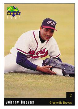 1991 Classic Best Greenville Braves #11 Johnny Cuevas Front