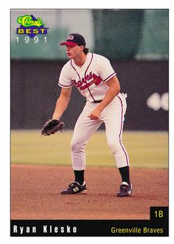 1991 Classic Best Greenville Braves #17 Ryan Klesko Front