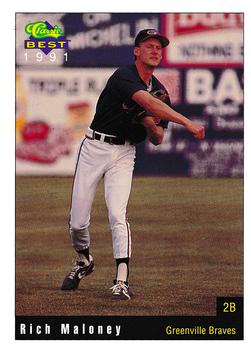 1991 Classic Best Greenville Braves #18 Rich Maloney Front
