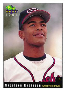 1991 Classic Best Greenville Braves #4 Napoleon Robinson Front