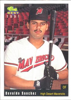 1991 Classic Best High Desert Mavericks #28 Osvaldo Sanchez Front