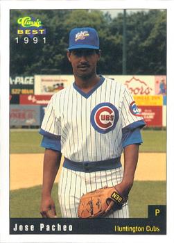 1991 Classic Best Huntington Cubs #16 Jose Pacheco Front