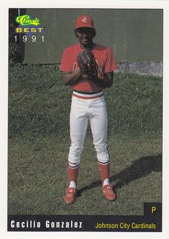 1991 Classic Best Johnson City Cardinals #26 Cecilio Gonzalez Front