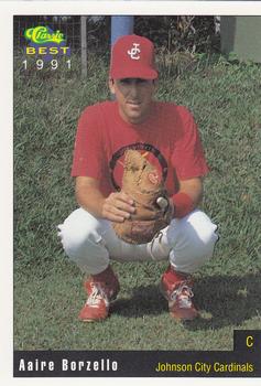 1991 Classic Best Johnson City Cardinals #3 Aaire Borzello Front