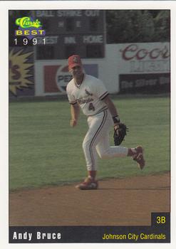 1991 Classic Best Johnson City Cardinals #5 Andy Bruce Front