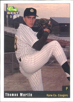 1991 Classic Best Kane County Cougars #7 Thomas Martin Front