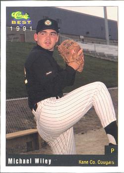 1991 Classic Best Kane County Cougars #12 Michael Wiley Front