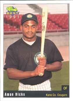 1991 Classic Best Kane County Cougars #23 Aman Hicks Front