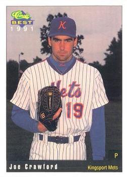 1991 Classic Best Kingsport Mets #16 Joe Crawford Front
