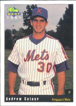 1991 Classic Best Kingsport Mets #28 Andrew Cotner Front