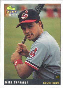 1991 Classic Best Kinston Indians #20 Mike Sarbaugh Front