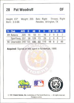 1991 Classic Best Lakeland Tigers #28 Pat Woodruff Back