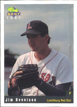 1991 Classic Best Lynchburg Red Sox #2 Jim Dennison Front