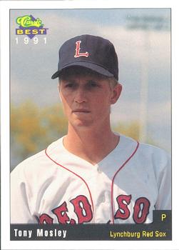 1991 Classic Best Lynchburg Red Sox #5 Tony Mosley Front