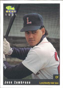 1991 Classic Best Lynchburg Red Sox #24 Jose Zambrano Front