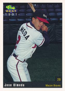1991 Classic Best Macon Braves #21 Jose Olmeda Front