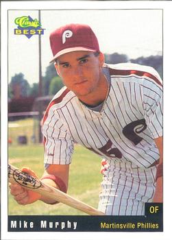 1991 Classic Best Martinsville Phillies #1 Mike Murphy Front