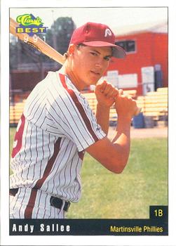 1991 Classic Best Martinsville Phillies #7 Andy Sallee Front