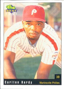 1991 Classic Best Martinsville Phillies #10 Carlton Hardy Front