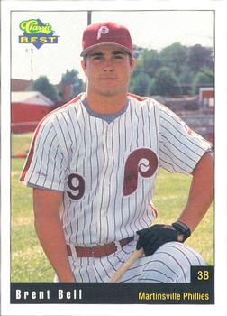 1991 Classic Best Martinsville Phillies #14 Brent Bell Front
