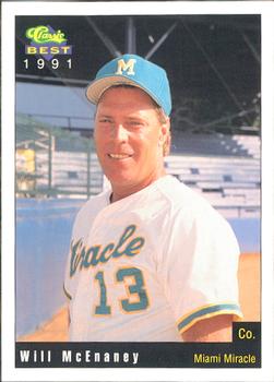 1991 Classic Best Miami Miracle #2 Will McEnaney Front
