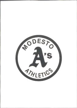 1991 Classic Best Modesto A's #NNO Modesto A's Logo Back